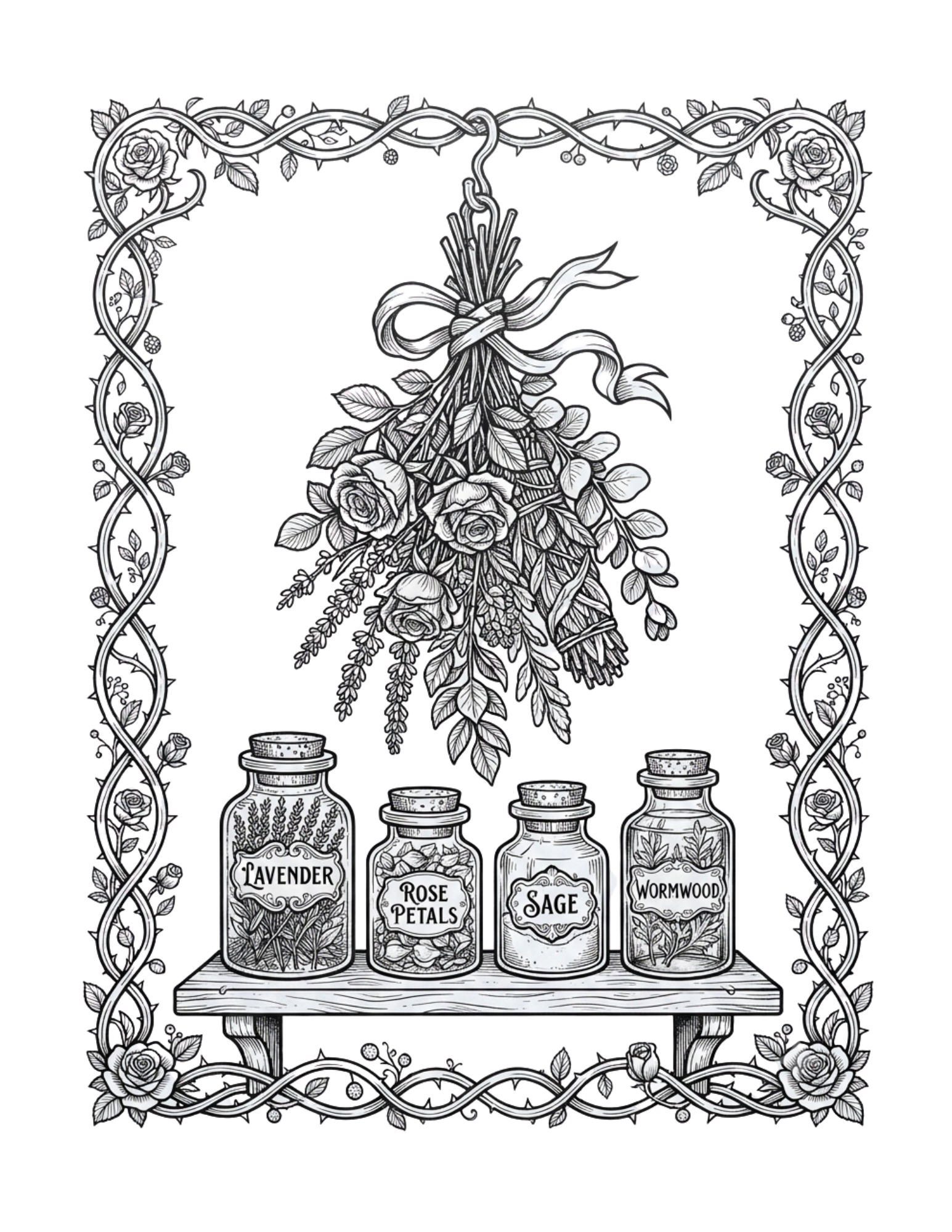 Interior preview 2 from Wicked Botanicals Coloring Book