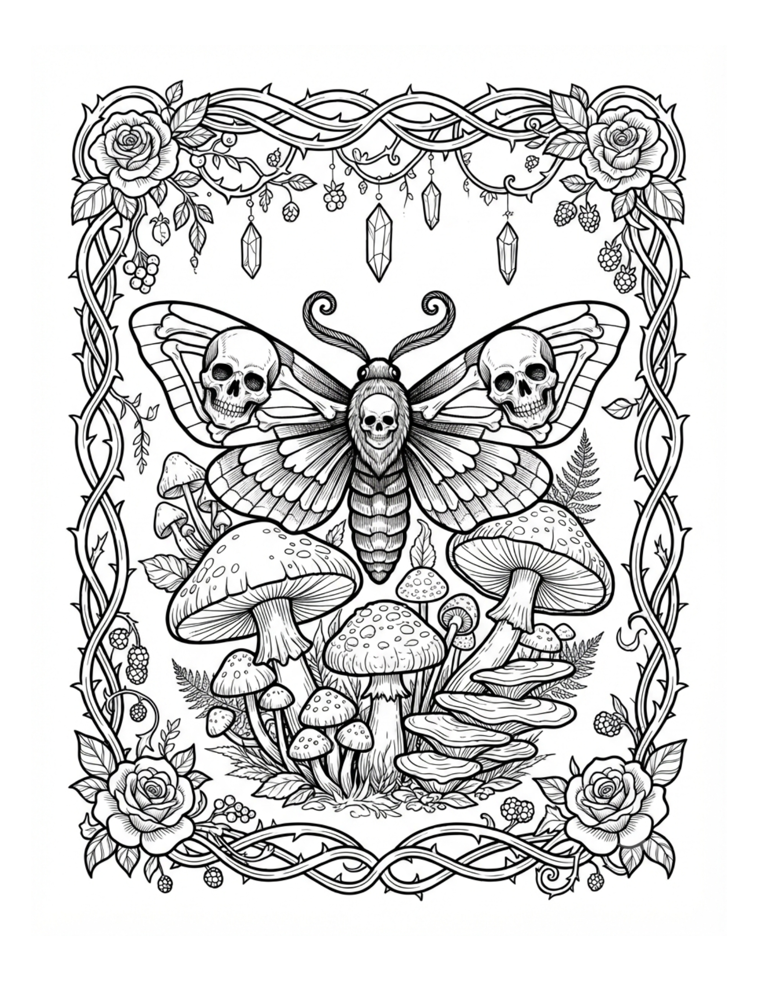 Interior preview 3 from Wicked Botanicals Coloring Book