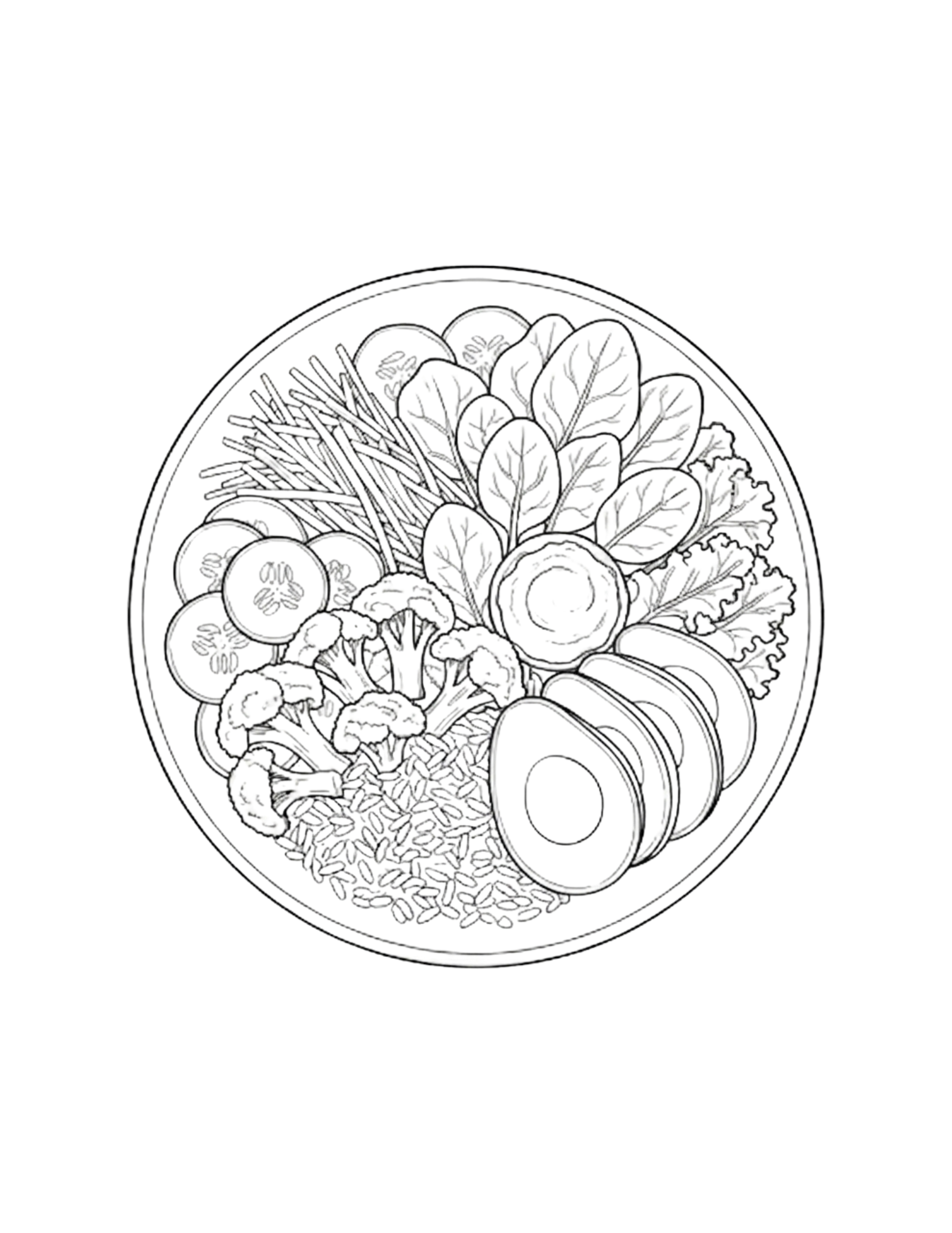 Interior preview 2 from Clean Eats Coloring Book