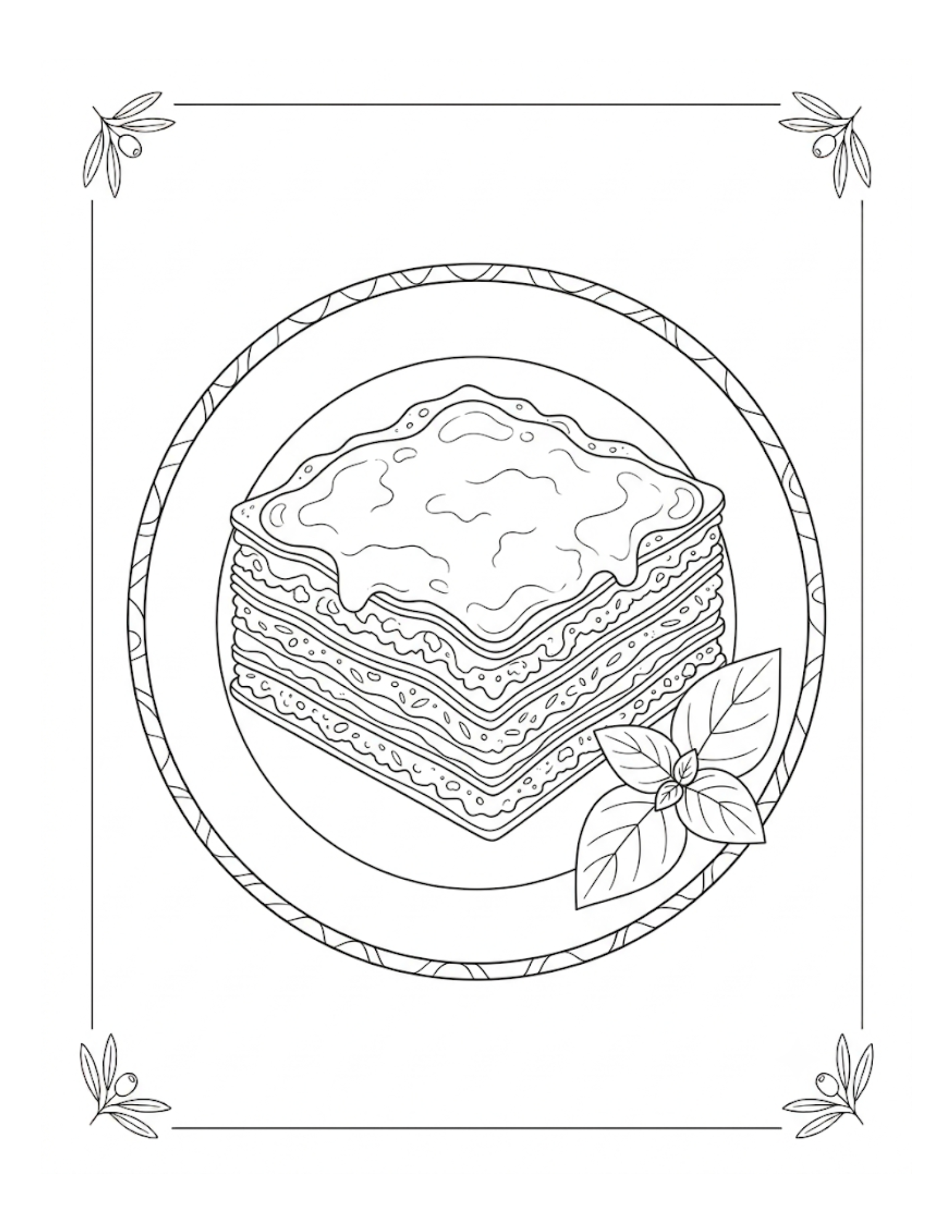 Interior preview 1 from La Cucina Italiana Coloring Book