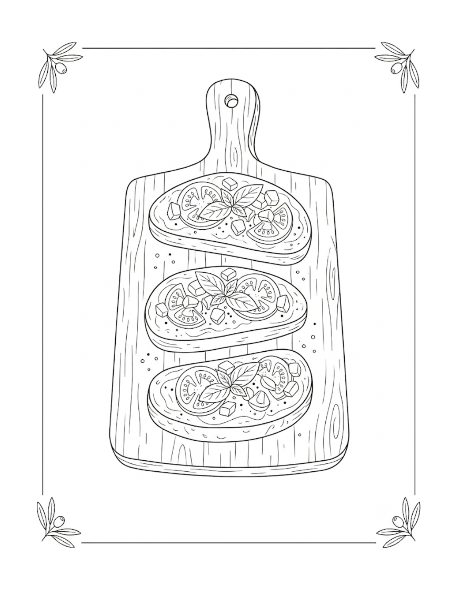 Interior preview 2 from La Cucina Italiana Coloring Book