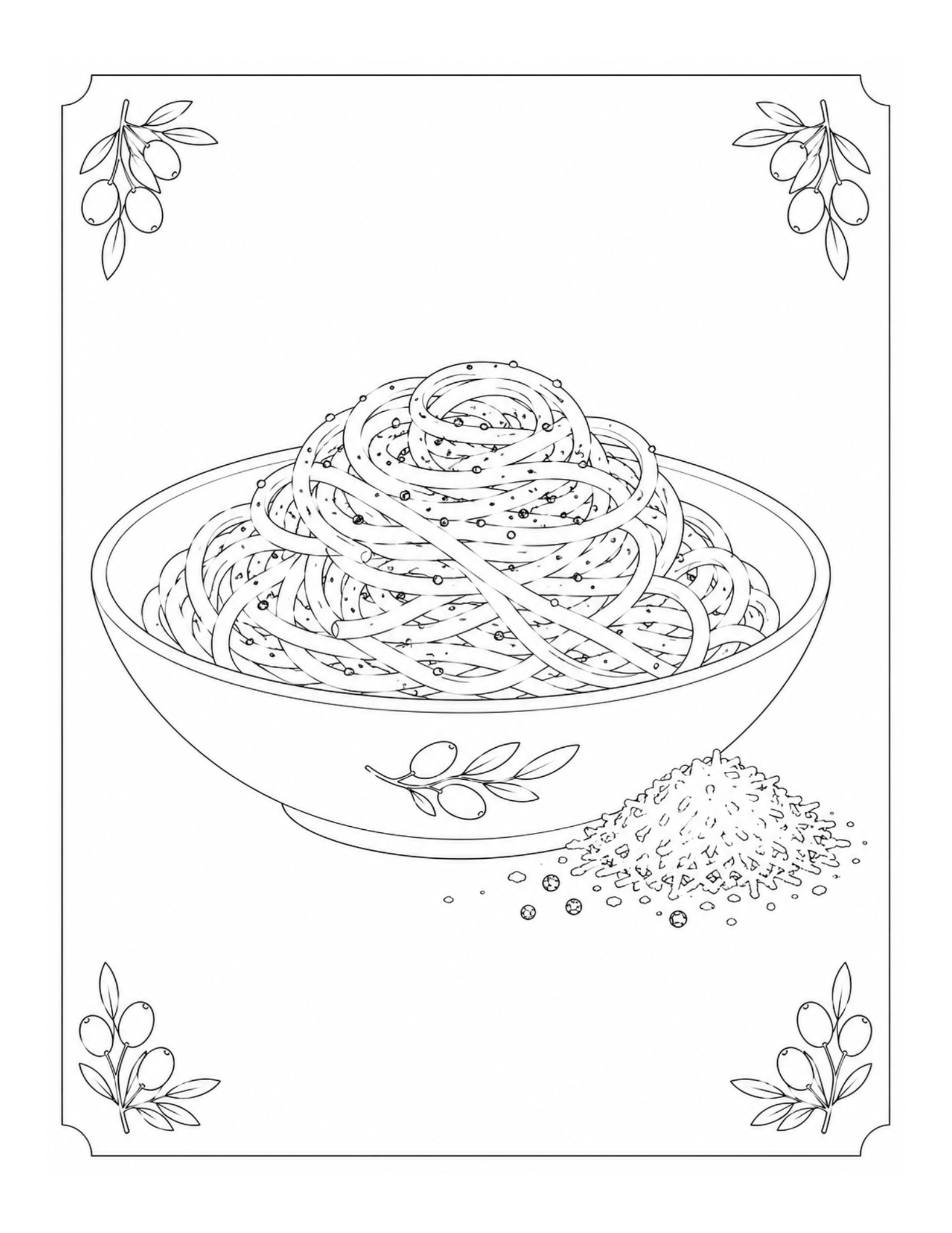 Interior preview 3 from La Cucina Italiana Coloring Book