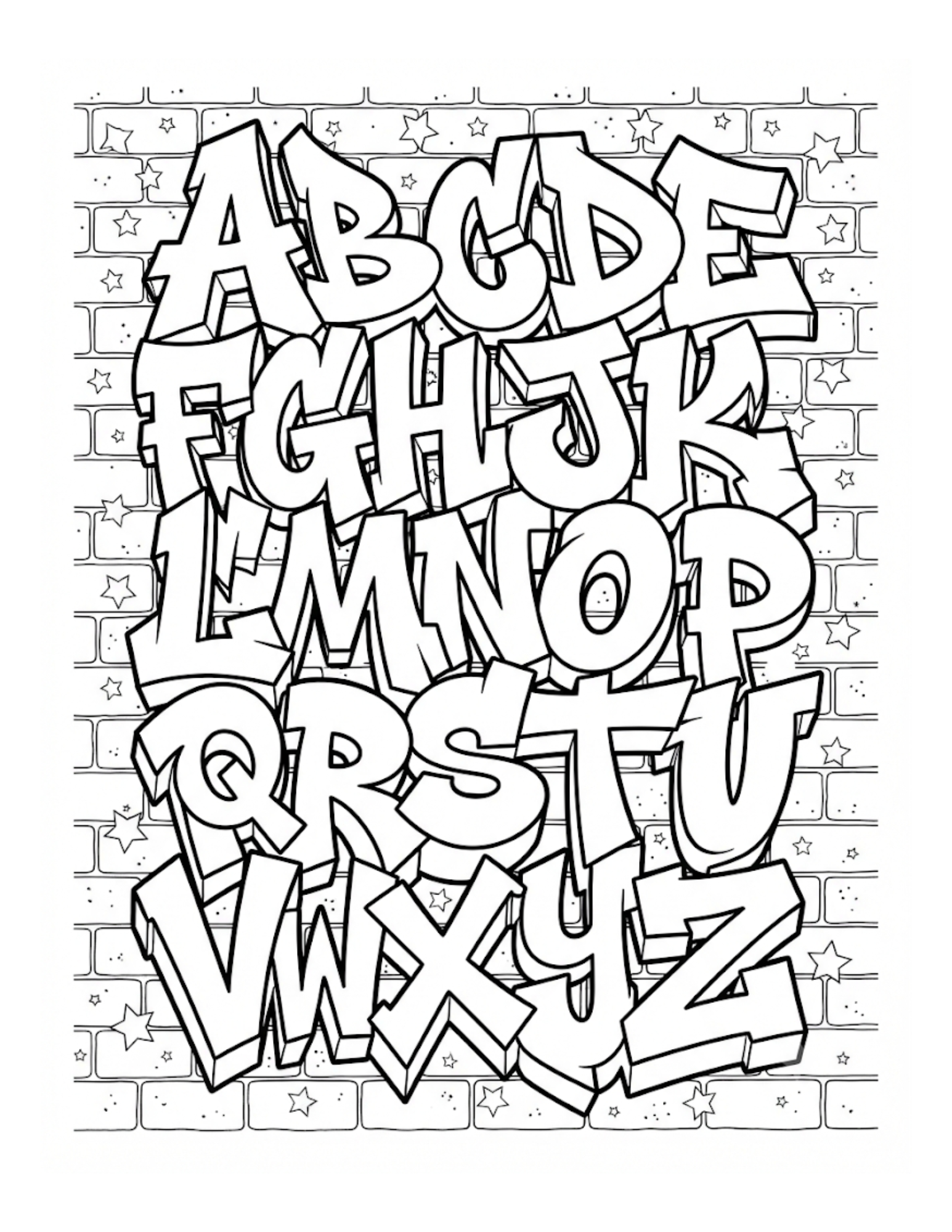 Featured interior page from Graffiti Alphabet