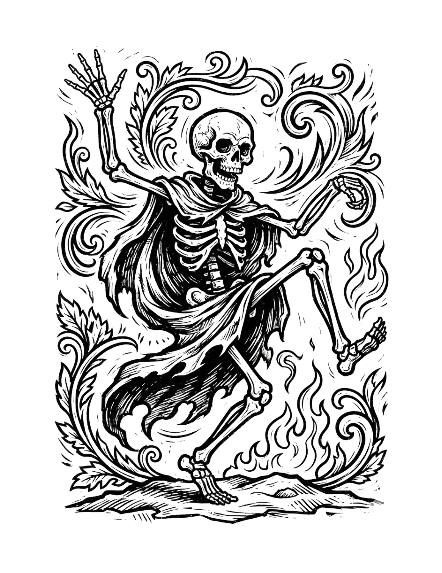 Featured interior page from The Skeleton's Waltz