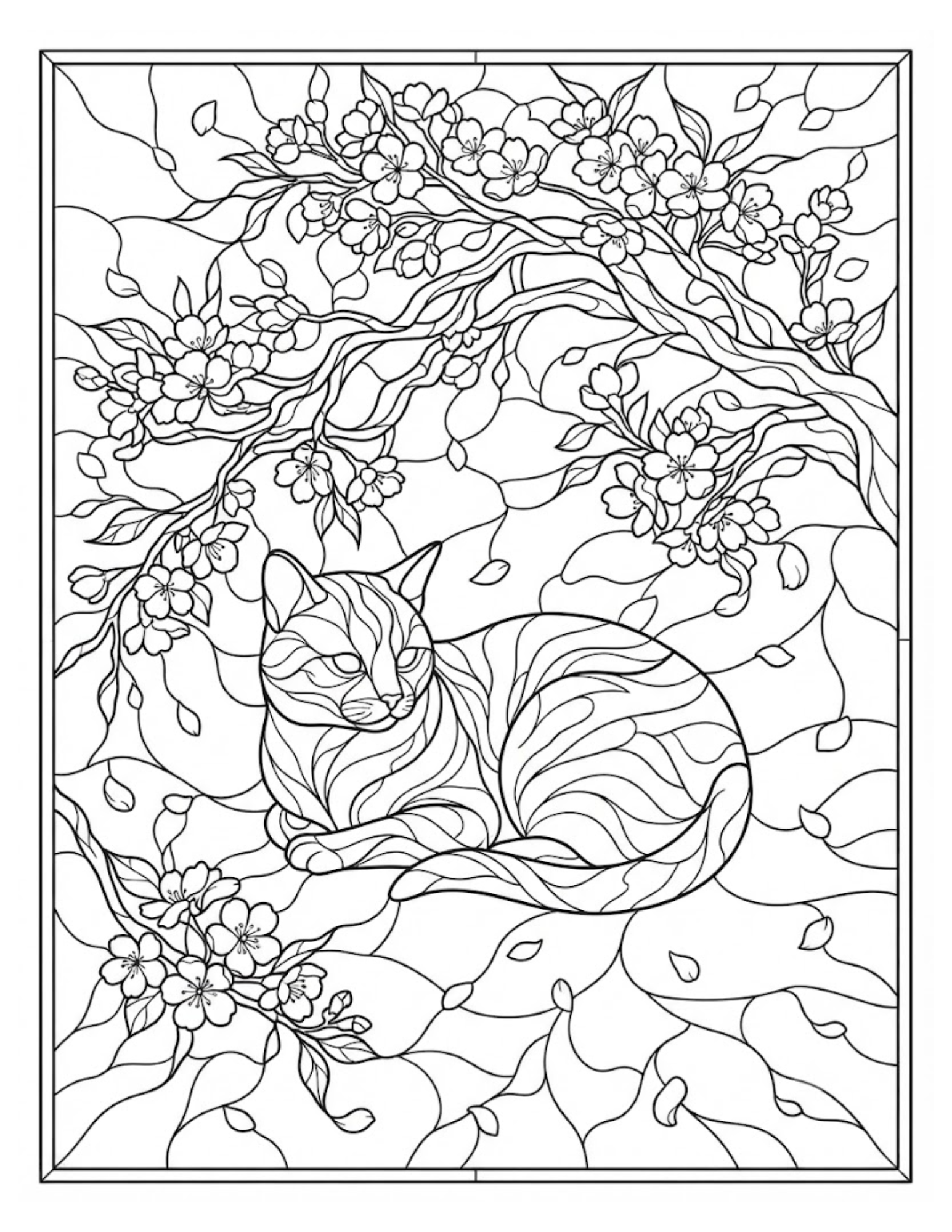 Featured interior page from Cats in Stained Glass